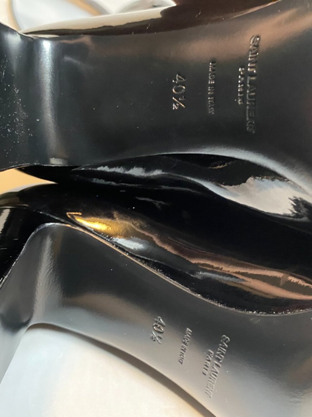 Saint Laurent Elle patent leather Boots 40.5 - Picture 5 of 8